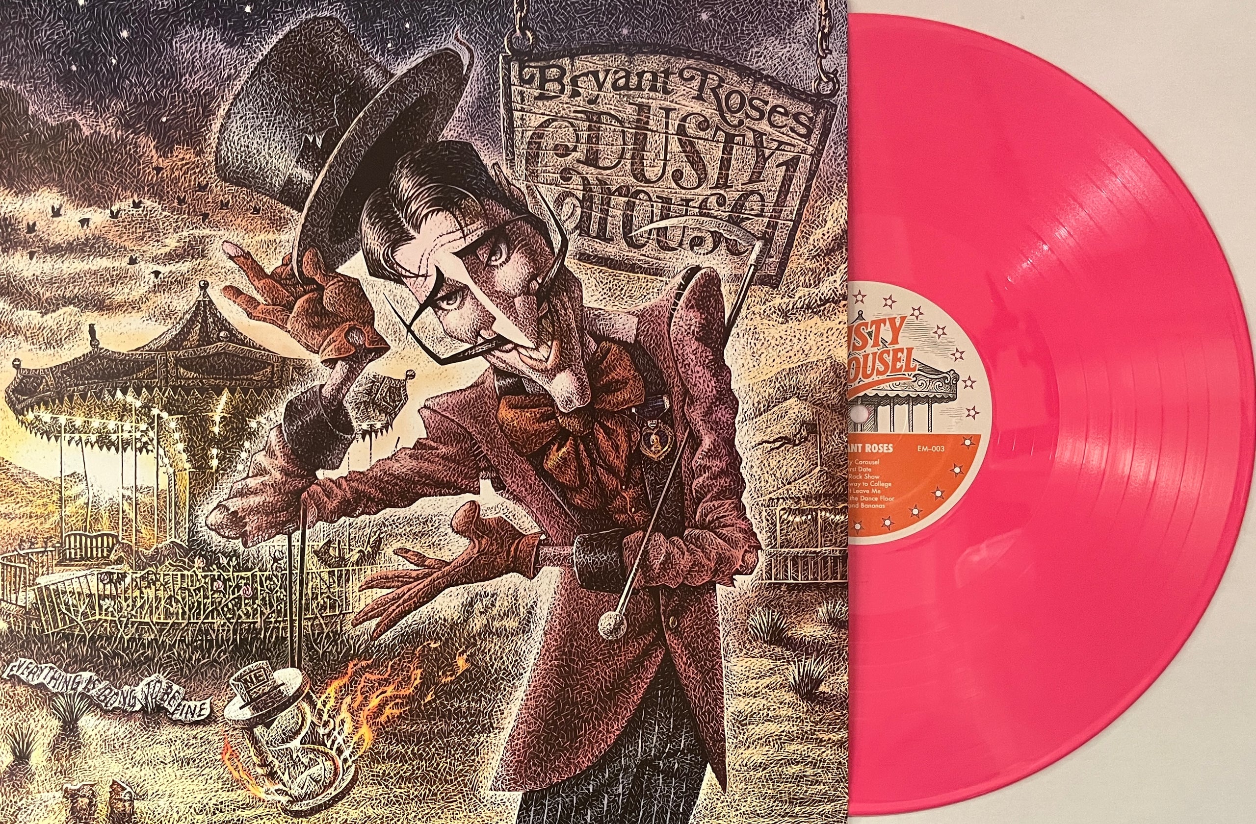 LIMITED EDITION: Dusty Carousel: Blink-Pink Vinyl Record: The blink-182 Country Cover Album