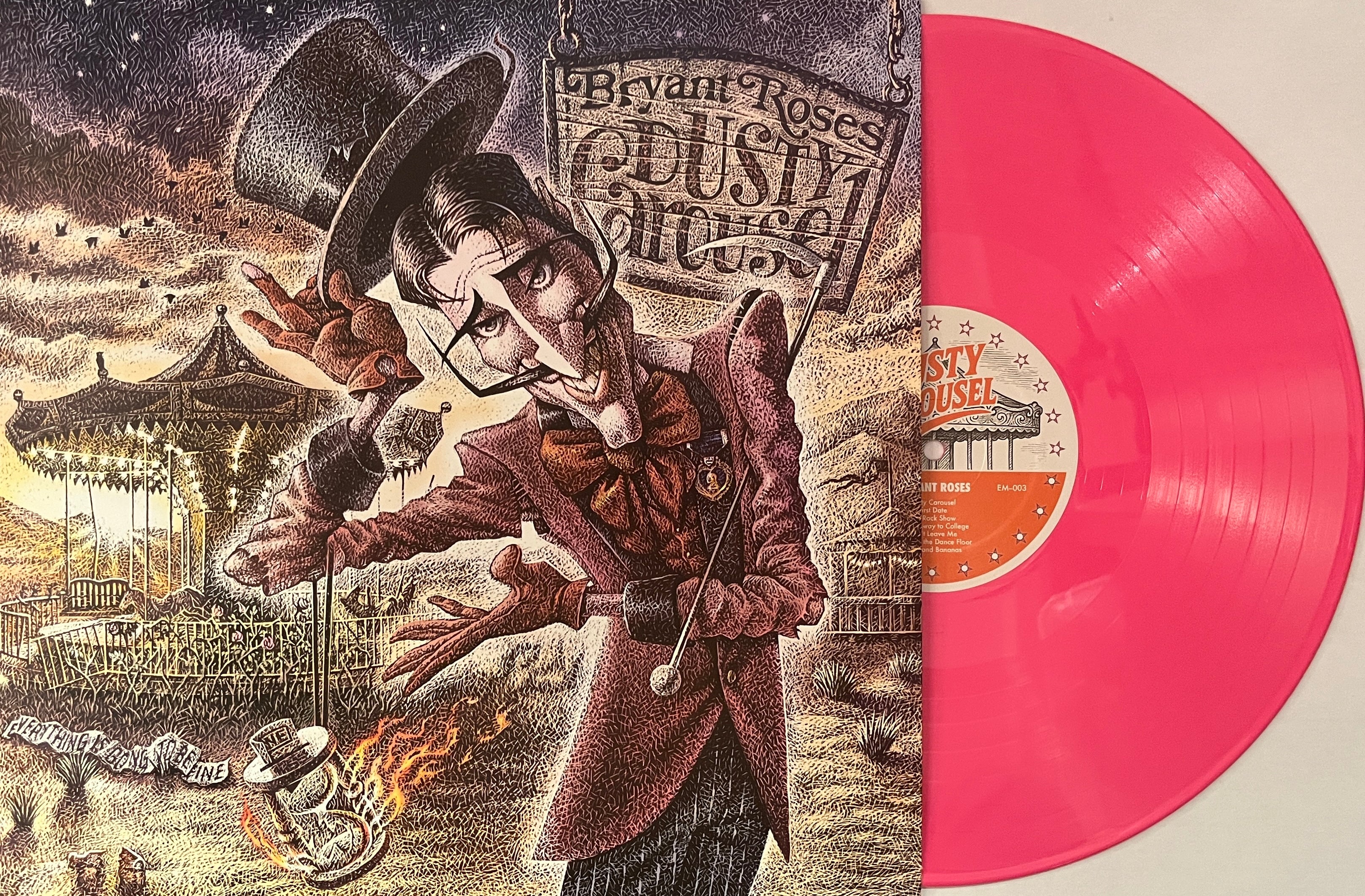 LIMITED EDITION: Dusty Carousel: Blink-Pink Vinyl Record: The blink-182 Country Cover Album