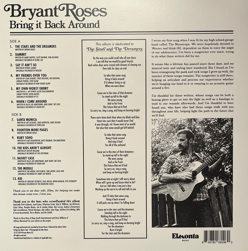 LIMITED EDITION: Bring it Back Around: 90s Punk/Rock Country Cover Album on Dusty Blue Vinyl